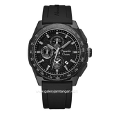 Alexandre Christie AC 6688 MC Chronograph Black Hour Marker Gray Rubber Strap